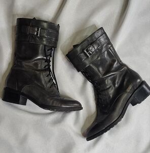 Black Leather Women's Boots